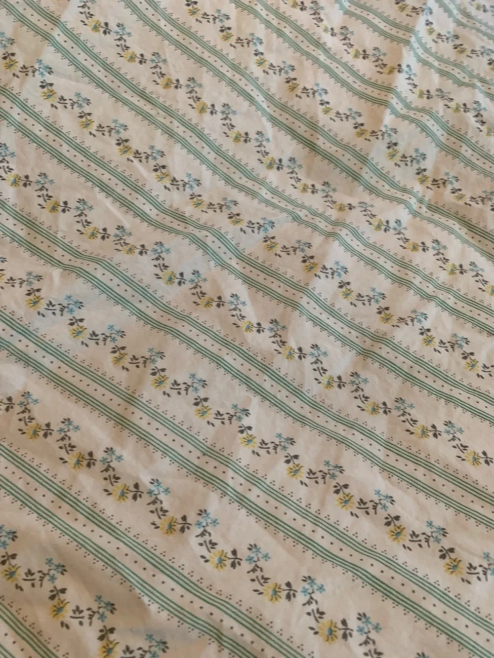 Vintage Liz Claiborne Sage Green Floral Comforter Cover with Pink Blossoms